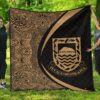 Tuvalu Coat Of Arms Polynesian Premium Quilt  Circle Style  02 J2  Quilt